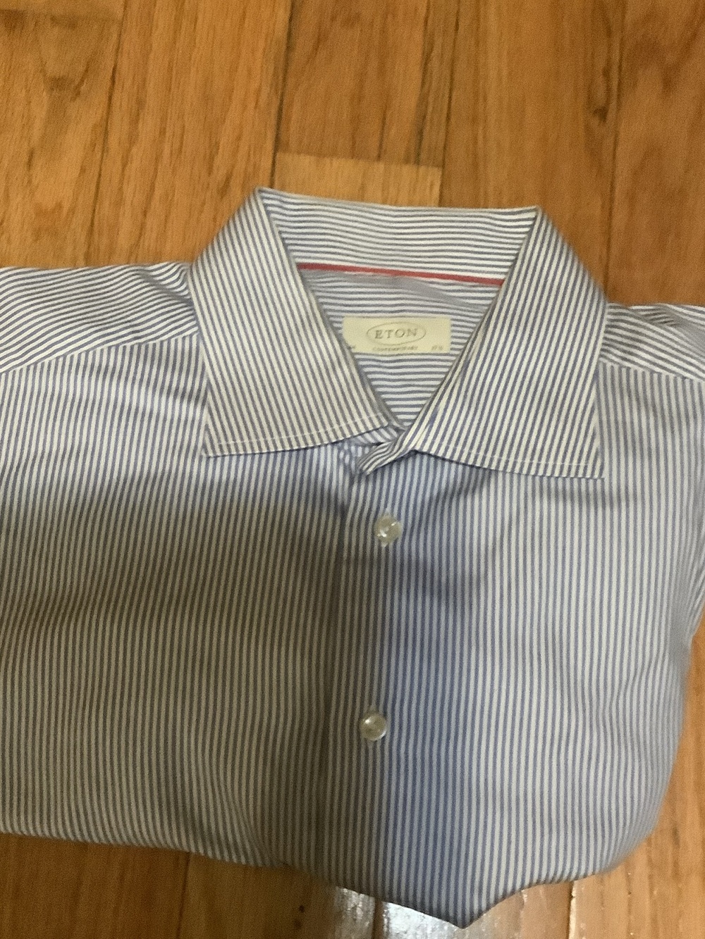 Eton Blue & White Fine Stripe Dress Shirt